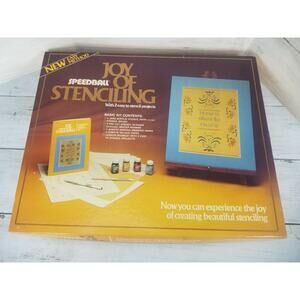 VTG Joy of Stenciling by Speedball Templates, supplies PLUS extras